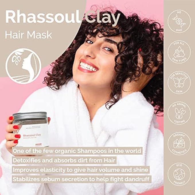 Fatima's Garden RHASSOUL CLAY - NATURAL DETOX CLAY FOR SKIN & HAIR, 150G - Image 4